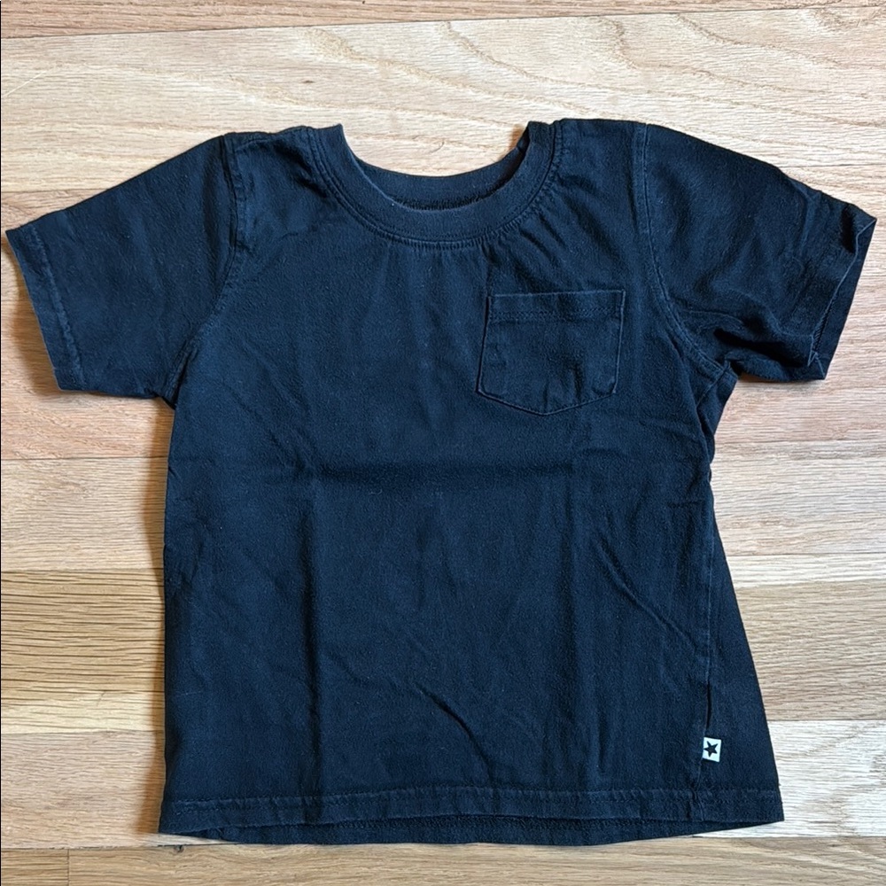 5/$10 Organic Black Short Sleeve Crew Neck Tee